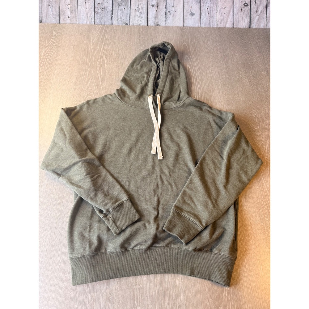Buffalo David Bitton Olive Green Hoodie Womens Medium Pullover Sweatshirt Knit